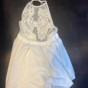 White mesh dress